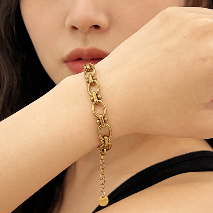 Wholesale Stainless Steel Vintage Circle Design Bracelet