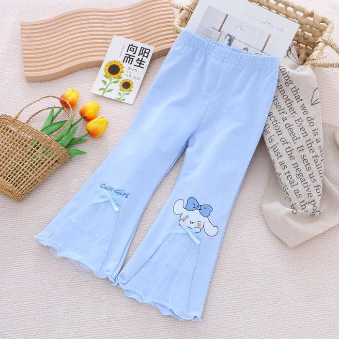 Wholesale Cotton Princess Cartoon Print Flare Pants JDC-BC-ShengY001