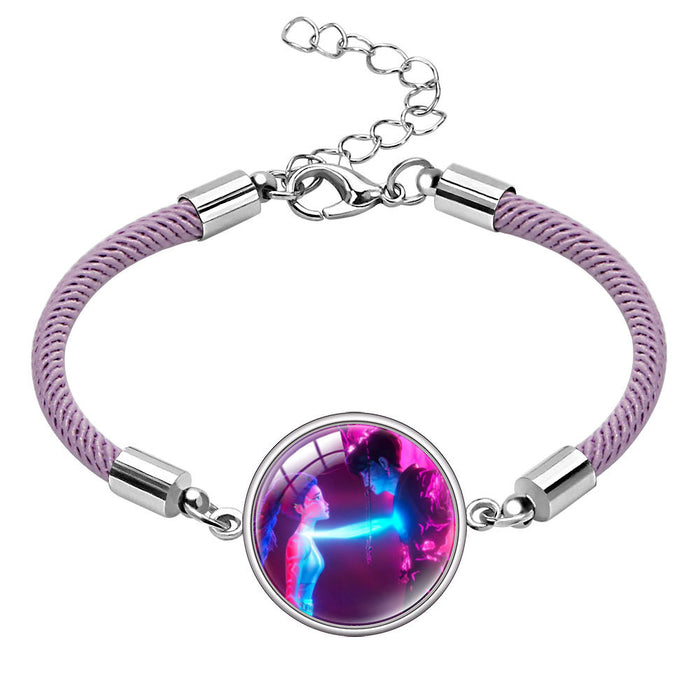 Wholesale Multicolor cord  Kpop Time Gem gemstone bracelet