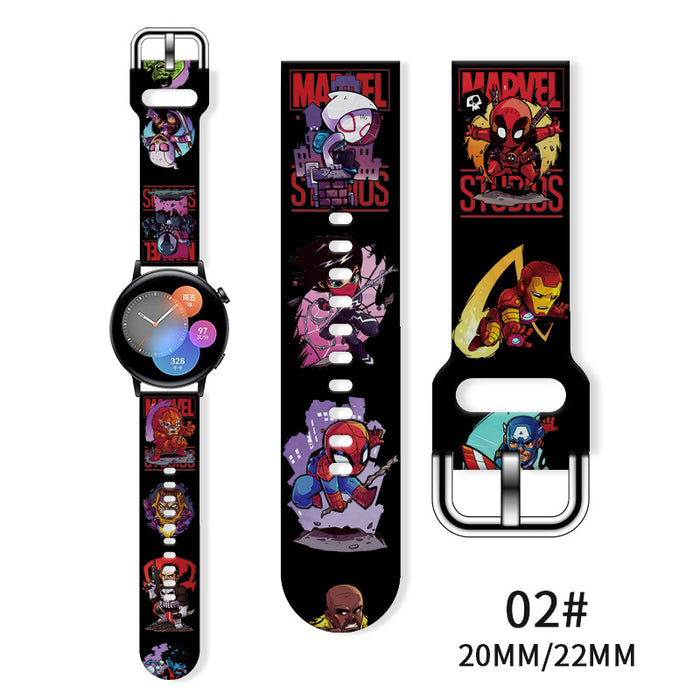 Wholesale Printed Silicone Watch Strap Wrist Strap JDC-WD-NuoQi065