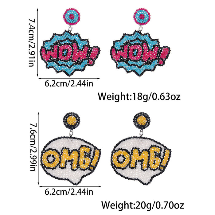 Wholesale Letter Beaded Earrings