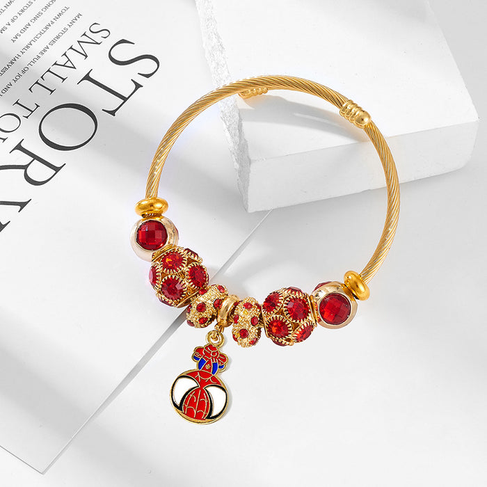 Wholesale Beaded Bracelet Stainless Steel Pendant for Women Travel Souvenir Jewelry Accessory