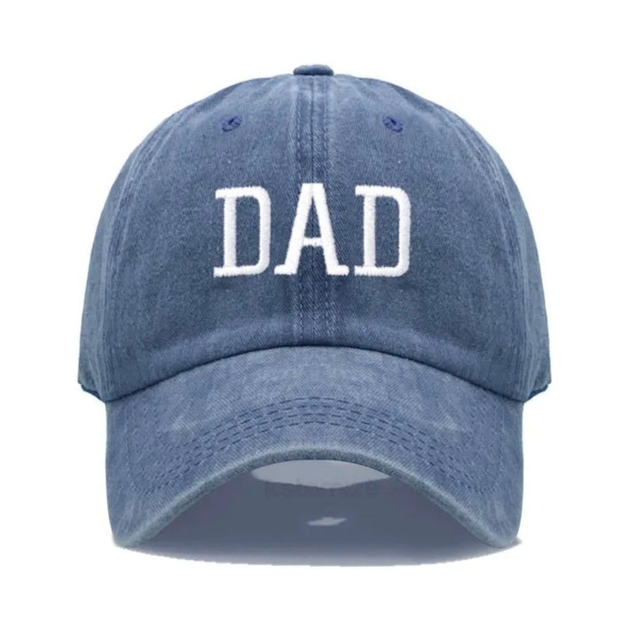 Wholesale Cotton Dad Mom Printed Baseball Cap Adjustable Curved Brim Retro Washed Everyday