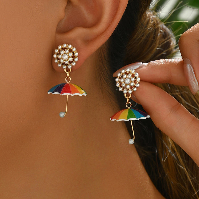Wholesale Advanced colored earrings, fashionable hanging earrings, pearls