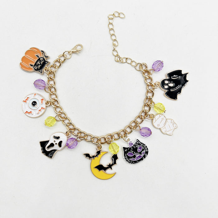 Wholesale chain bracelet party holiday gift accessories ghost festival pumpkin ghost bat pendant female