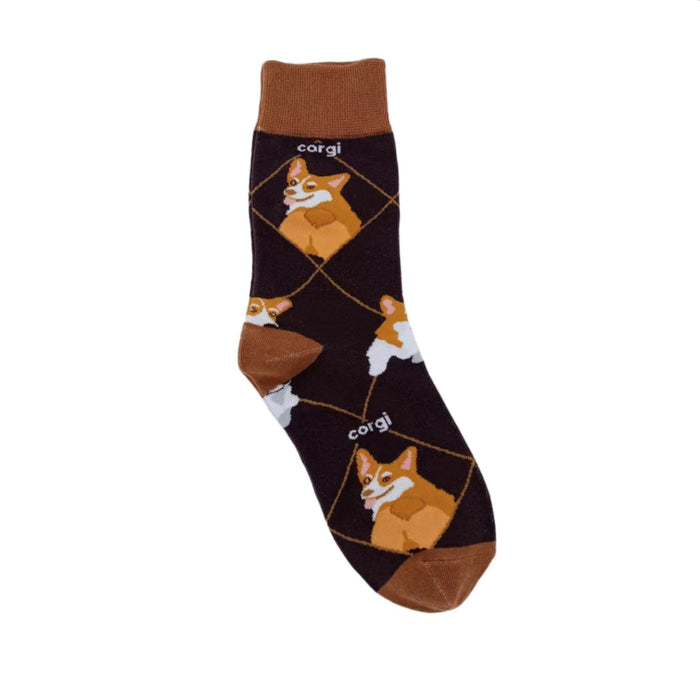 Wholesale Short-legged Corgi Cartoon Small Animal Socks JDC-SK-CG011