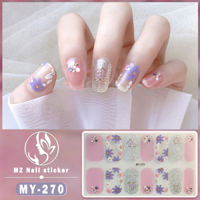 Wholesale 14 Pieces/sheet Butterfly Bake Free Gel Nails Kits Nail Stickers JDC-NS-ARS002