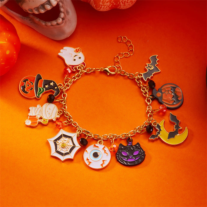 Wholesale  Pumpkin  Skull Alloy Jewelry Bracelet Creative Ghost Black Cat Jewelry