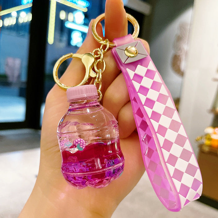 Wholesale Acrylic Oiled Floating Fruit Slice Keychain JDC-KC-ShuoT19