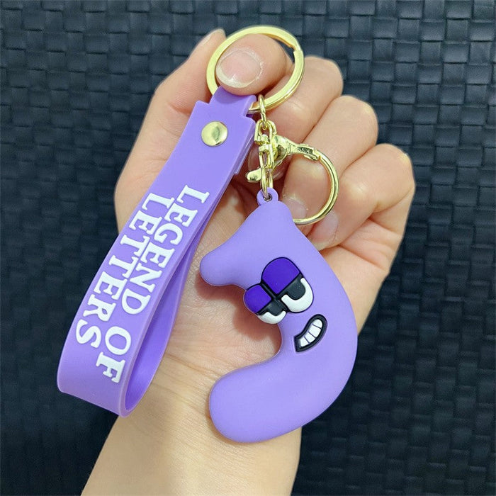 Wholesale PVC Alphabet Keychain JDC-KC-JBao002