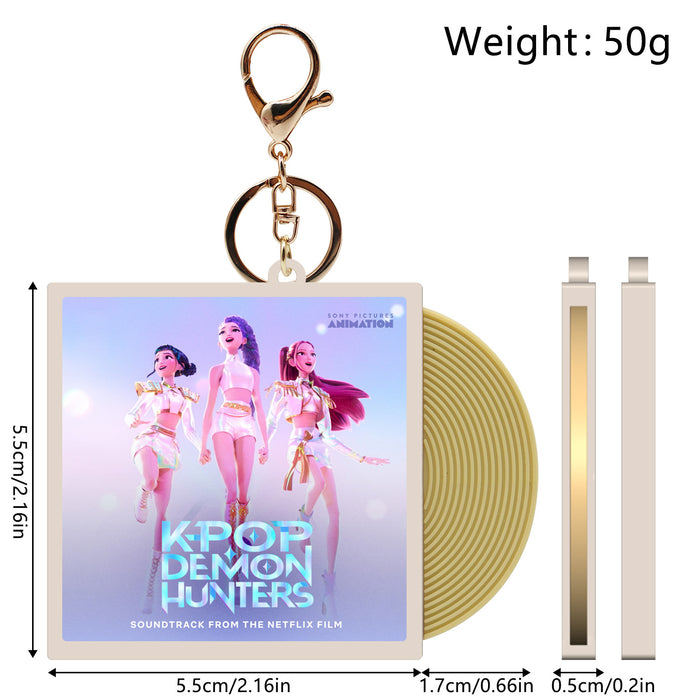 Wholesale KPOP CD vinyl record keychain