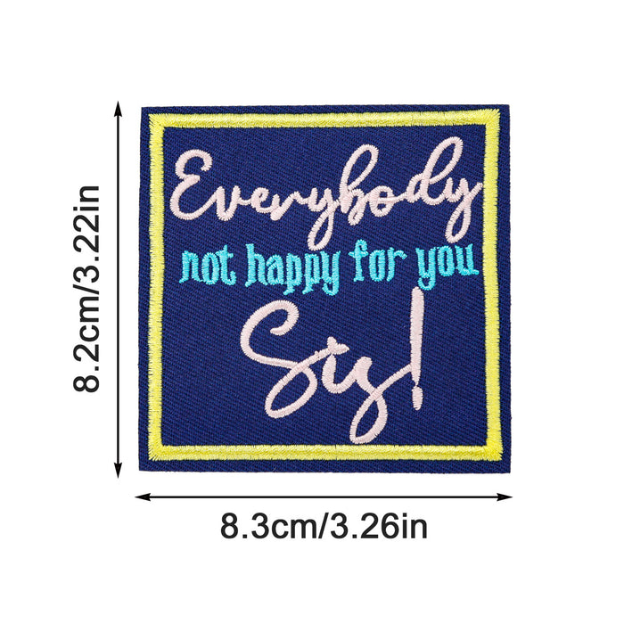 Wholesale inspirational English letter embroidery cloth DIY Patches