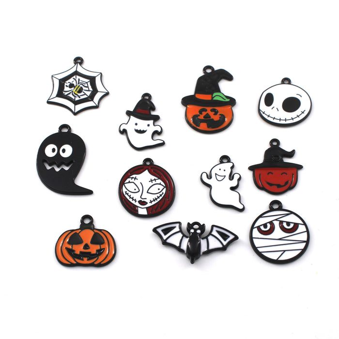 Wholesale 10pcs  Series  Alloy Dripping Oil Earrings Pendants Jewelry Accessories Factory