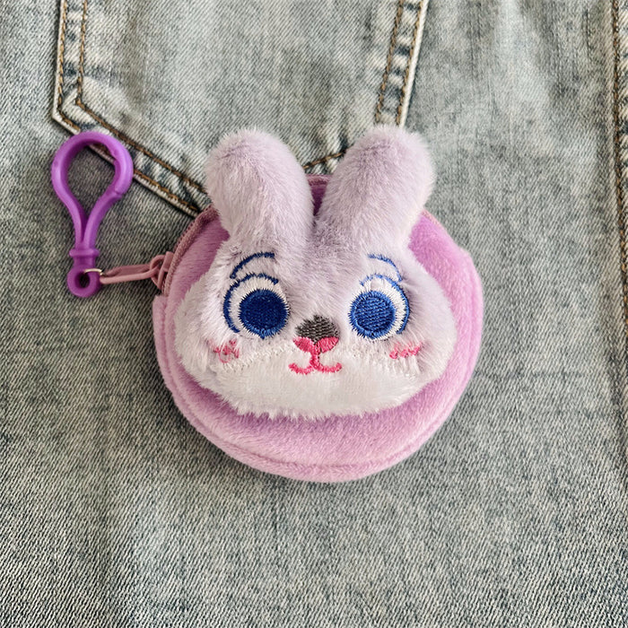 Wholesale Cute Cartoon Plush Portable Round Wallet