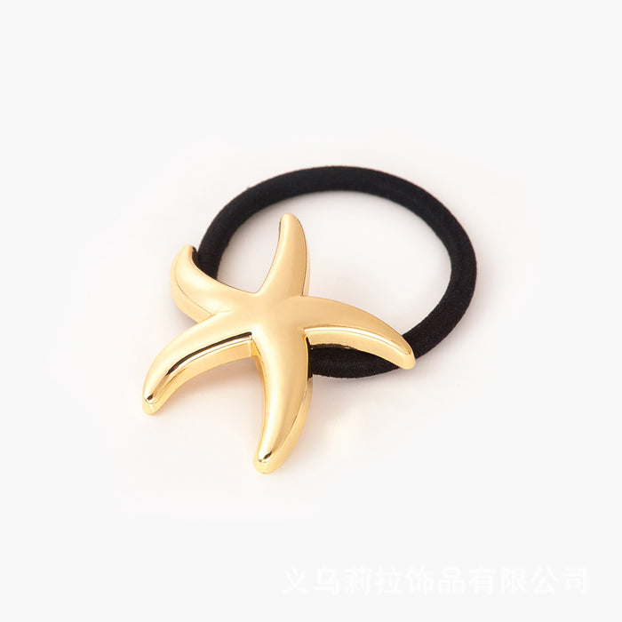 Wholesale Summer starfish shape ponytail hair band minimalist round high quality hair band