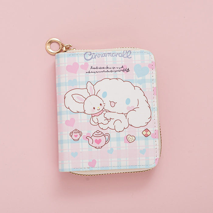 Wholesale Cute PU printed short zippered children' s wallet