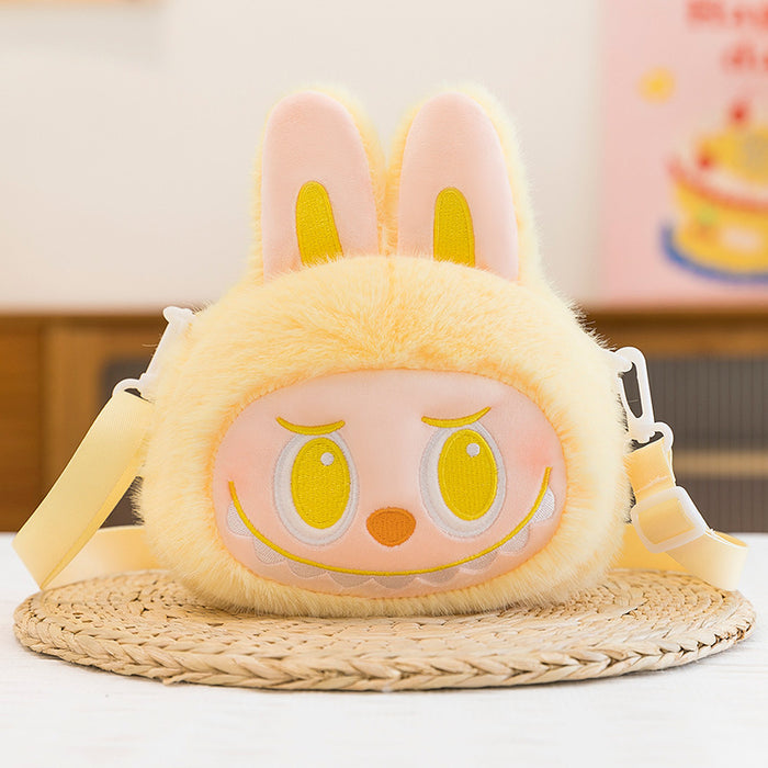Wholesale Colorful Plush Shoulder Bag Plush Toy Cute Big-Headed Doll Girls and Children' s Bags