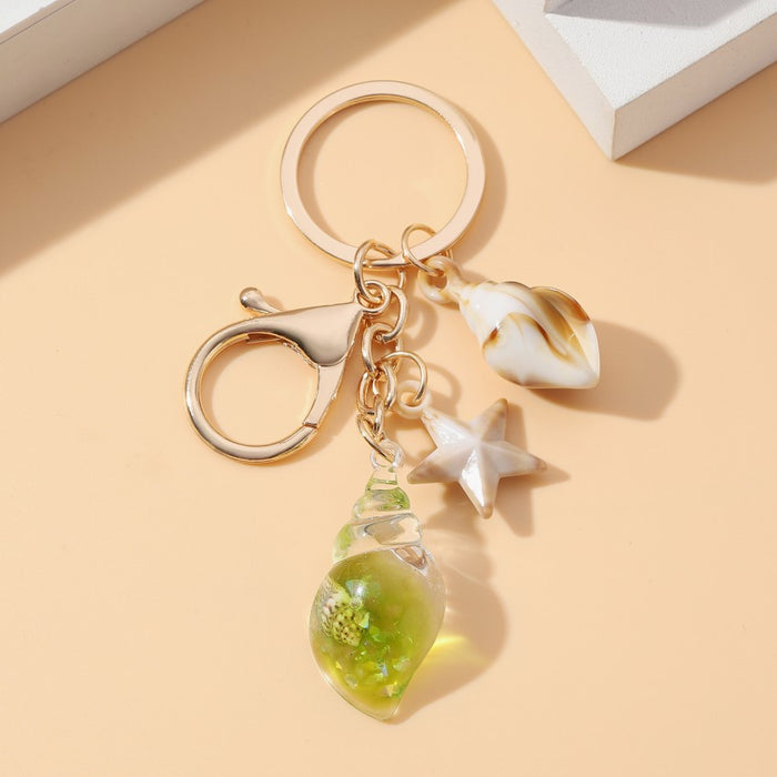 Wholesale Luminous Conch Acrylic Keychain JDC-KC-RongRui054