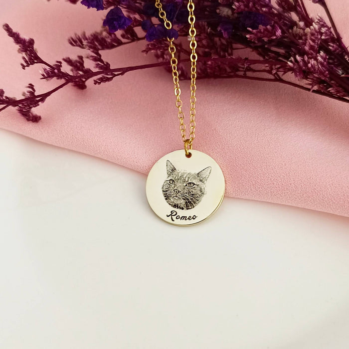 Wholesale Stainless steel necklace with stainless steel disc and commemorative tag