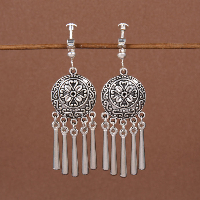 Wholesale Alloy Bohemian Retro Ethnic Style Su Long Earrings JDC-ES-Gumi003