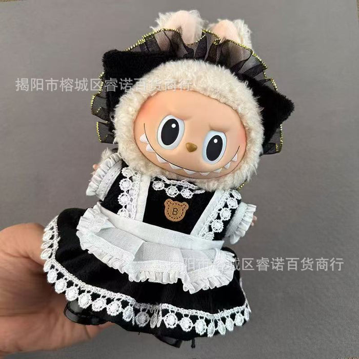 Wholesale Wearable Baby Clothes 17cm Doll Cute  Suit Skirt Plush Clothes