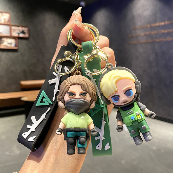 Wholesale Doll Figurine Student Bag Charm Keychain