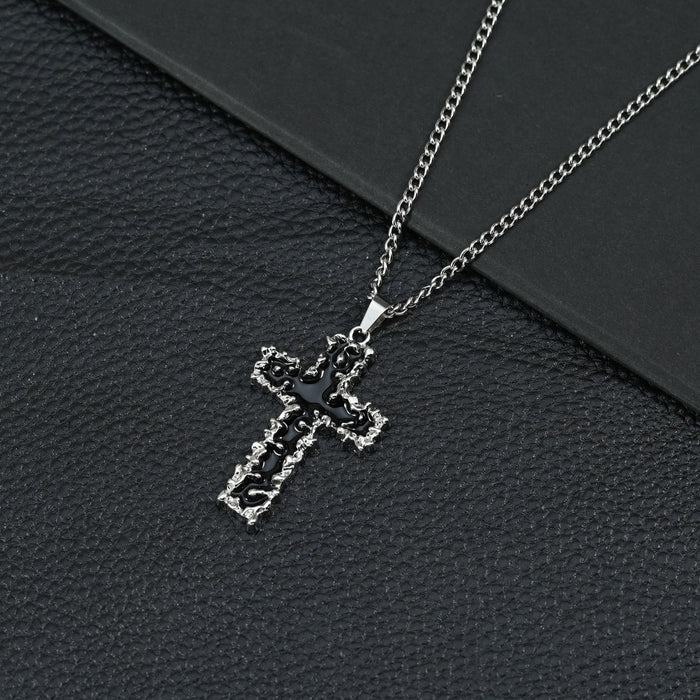 Wholesale Necklace Accessories Street Cross Personalized Alloy Pendant Sweater Chain