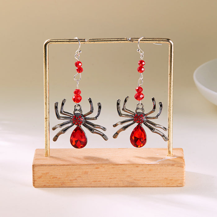 Wholesale Halloween Earrings Fashion Diamond Spider Earrings for Women