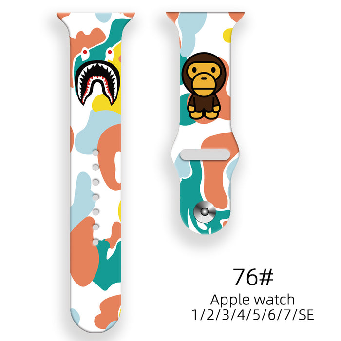 Wholesale Personalized Printed Silicone Watch Strap JDC-WD-NuoQi015