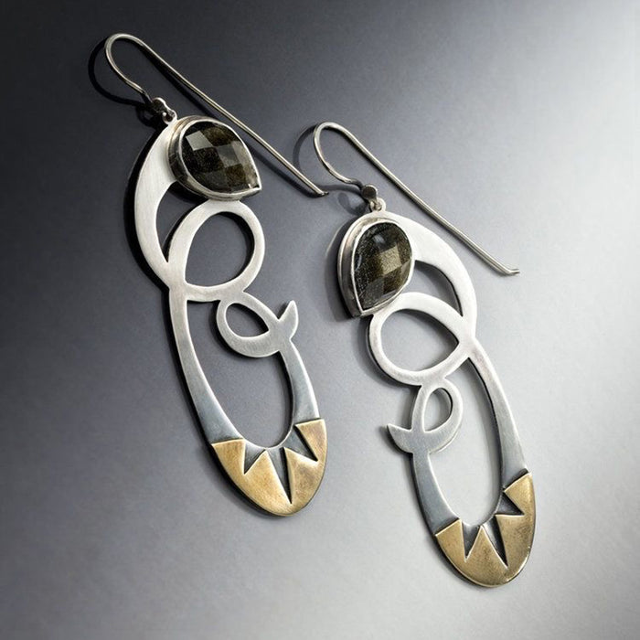 Wholesale Geometric Spiral Statement Earrings