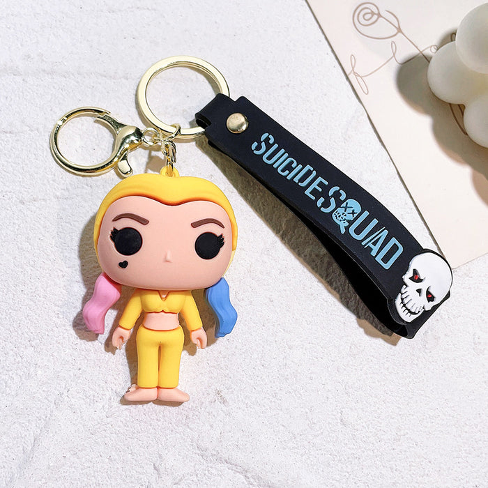 Wholesale Silicone Cartoon Doll Keychain JDC-KC-Qiwei015