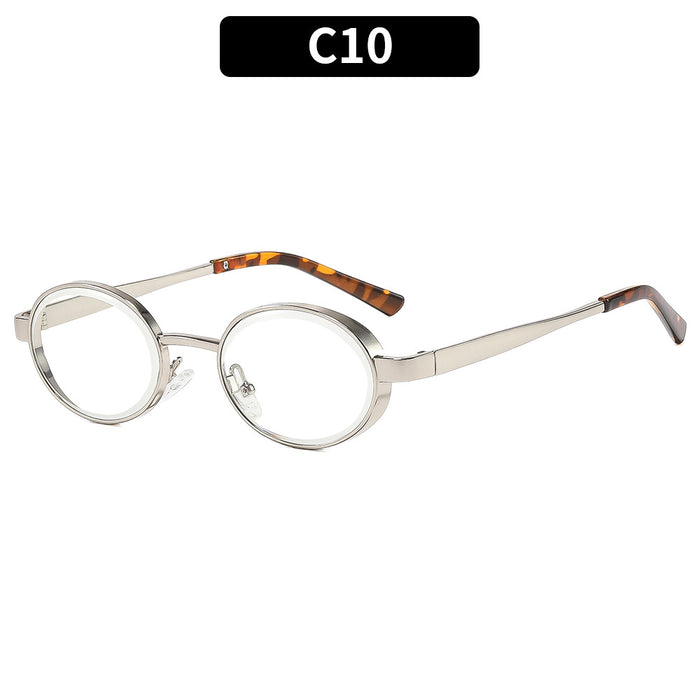 Wholesale Retro Punk Oval Metal Sunglasses Fashion UV400 Sunscreen