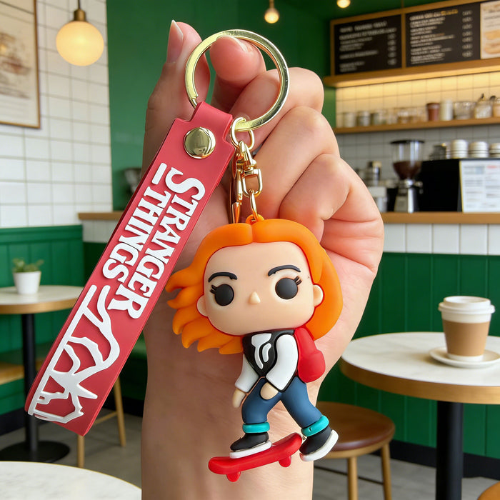 Wholesale Cartoon Dustin Silicone Keychain Car Key Accessory Bag Charm Trendy Gift Boutique Resale MOQ≥2