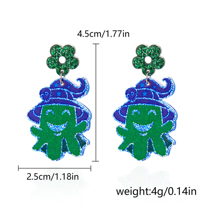 Wholesale  accessories sy colorful ghost eyes funny festive atmosphere acrylic earrings earrings earrings for women