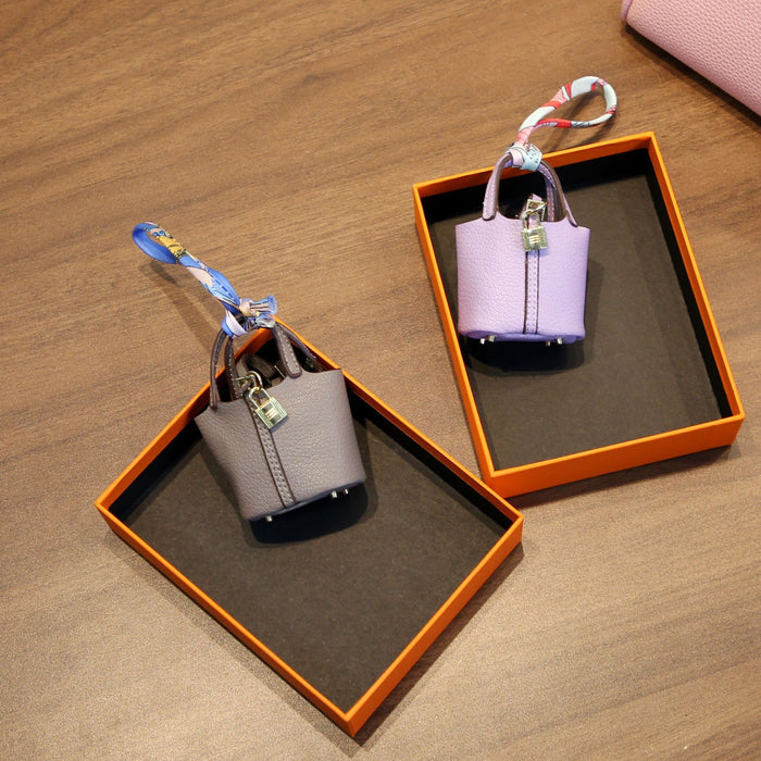 Wholesale Microfiber Leather Small Vegetable Basket Keychain JDC-KC-BaiCheng001