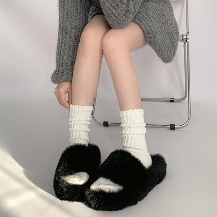 Wholesale Solid color thick thread personalized pile socks, mid tube socks, sports towels, bottom stockings