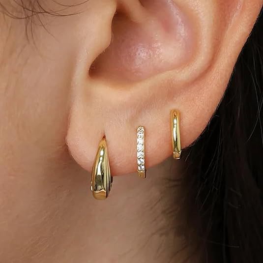 Wholesale Silver Needle Triple Diamond Earrings