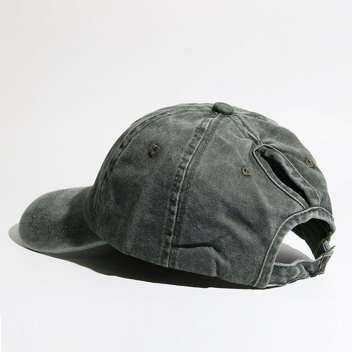 Wholesale Cotton Washed Ponytail Baseball Cap JDC-FH-Chunq013