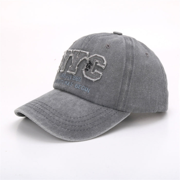 Wholesale Retro baseball cap, men's curved duckbill cap, letter sunshade and sun protection hat