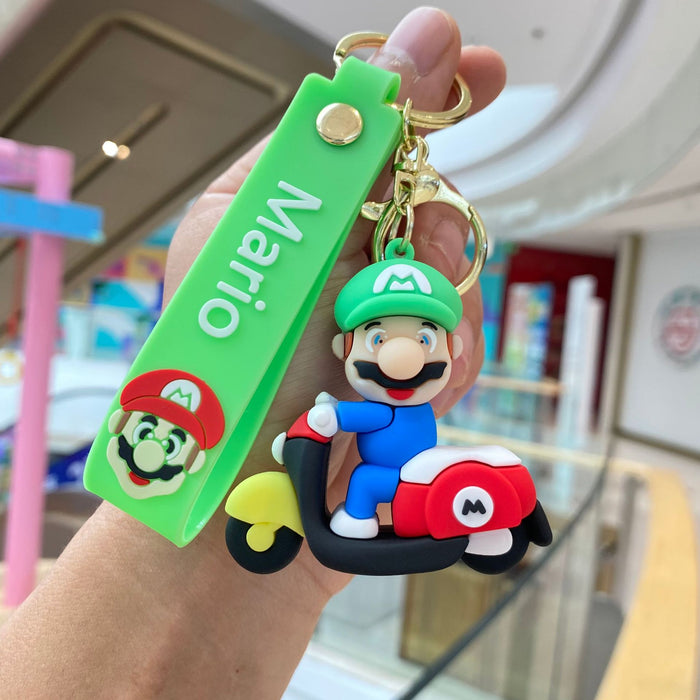 Wholesale Car Mario Doll Silicone Keychains JDC-KC-PengYu003