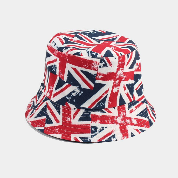 Wholesale Summer World Cup National Flags Pattern Double-Sided Bucket Fashionhat for Men and Women
