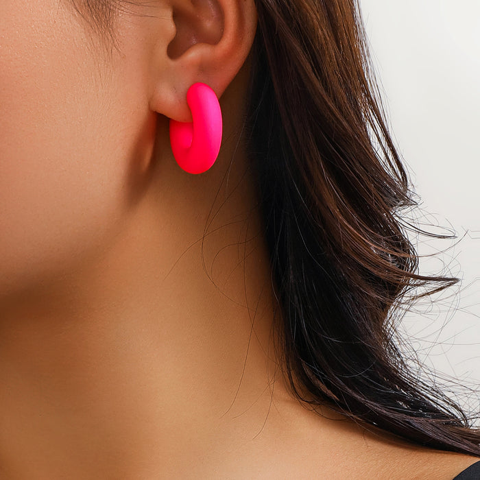 Wholesale Minimalist C-shaped ear hole free colorful single ear bone clip with versatile temperament and smooth opening ear clip