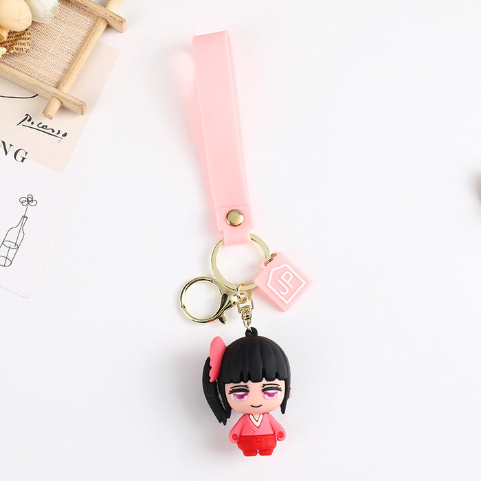 Wholesale Creative silicone doll anime key pendant Q version key chain backpack pendant