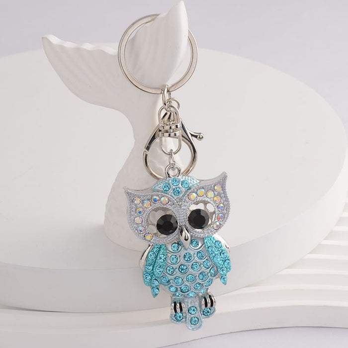 Wholesale Owl Keychain Pendant Gold Tone Zinc Alloy Trendy Bag Charm Gift