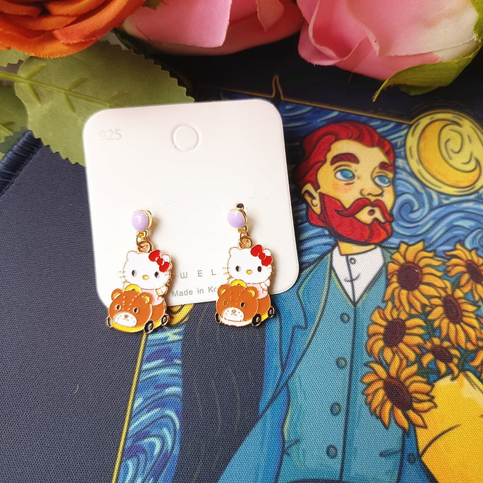 Wholesale Cute Cartoon Alloy Earrings JDC-ES-Xiaox004