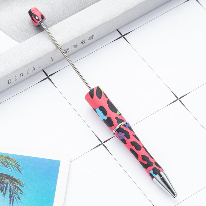 Wholesale DIY Beadable Pens Cow Print Leopard Print Christmas Plastic Pen DIY for Beaded JDC-PN-HuaH006