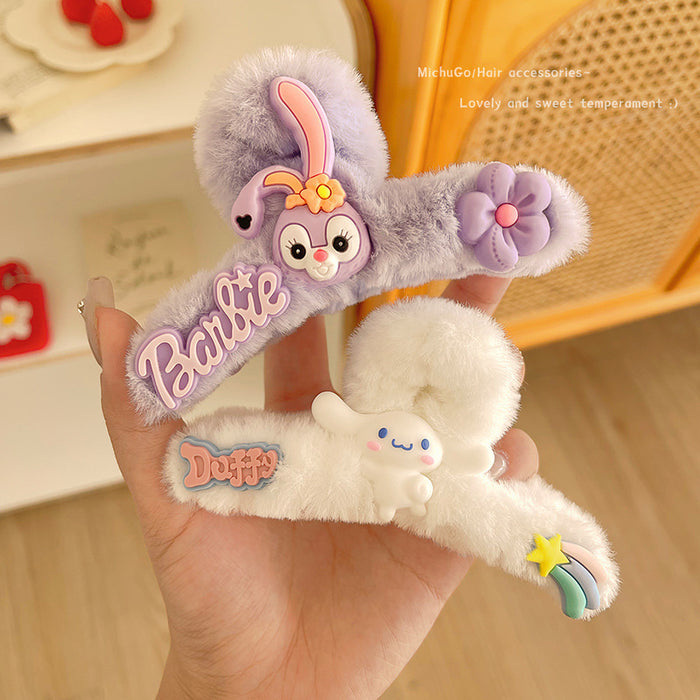 Wholesale Cute cartoon large plush hair clip