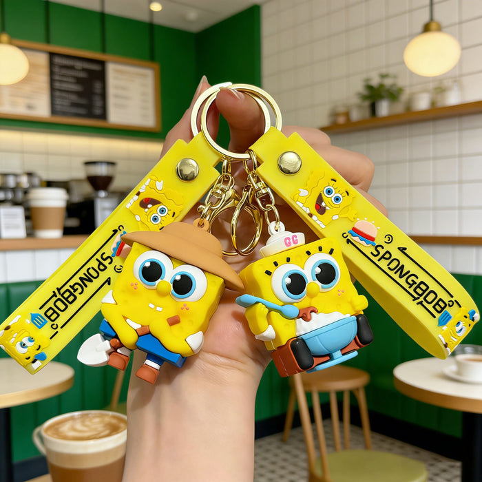 Wholesale Cartoon Keychain Silicone PVC Bag Charm Gift MOQ≥2