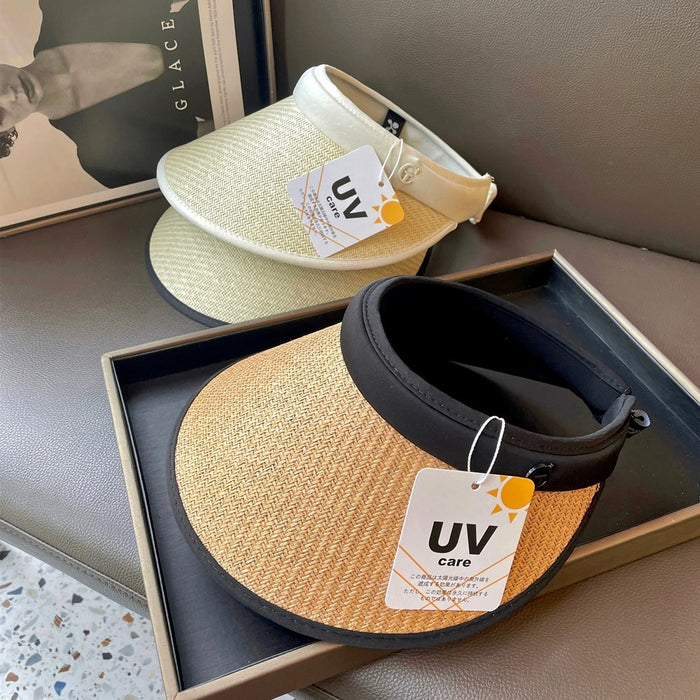 Wholesale Sunscreen Lafite Straw Hat Women's Outdoor Sunshade