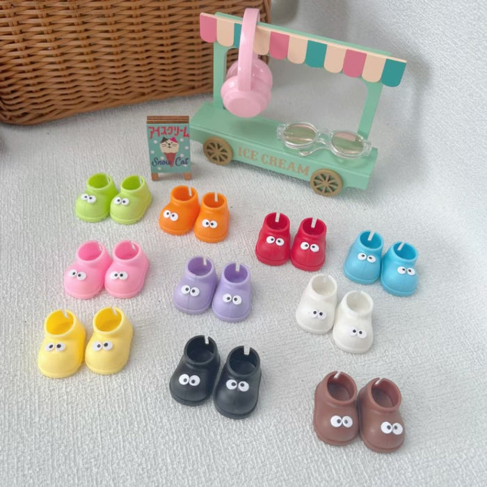 Wholesale Cute and playful hand-painted colorful shoes with small eyes